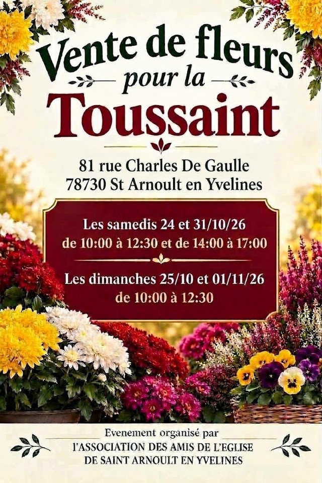 Vente de fleurs pour la Toussaint Image 1